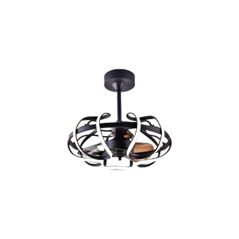 Aera Avant-26 38W Black & Coffee Decorative Ceiling Fan with Remote Control, Sweep: 550 mm