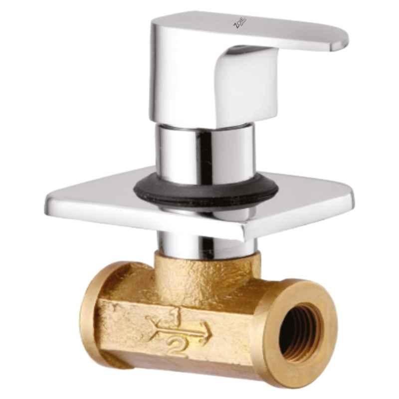 Zoie Olive 20mm Brass Silver Chrome Finish Concealed Stopcock, Z21008