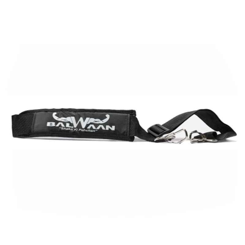 Balwaan Black Shoulder Belt with Hook for Brush Cutter, MTAK-AC-BR-987
