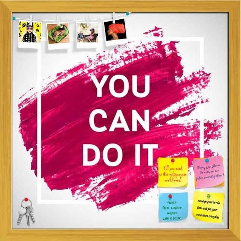 ArtzFolio 61x61x1cm Golden Printed Bulletin Notice Pin Soft Board, AZSAO40912188BLB_FR_L_04_GD