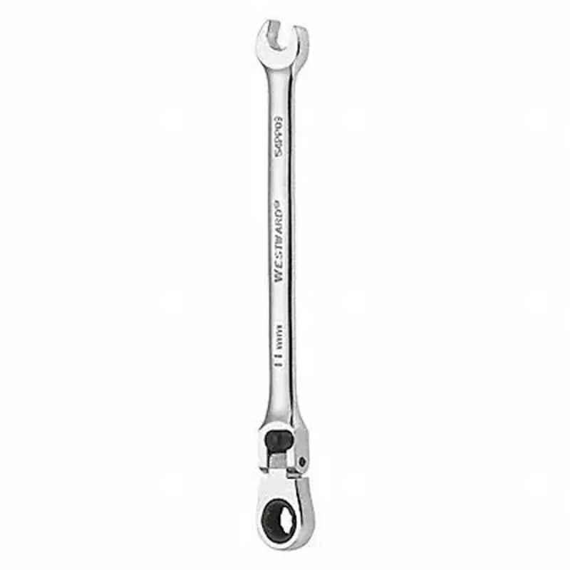 Westward 7-1/8 inch Alloy Steel Chrome Ratchet Wrench, 54PP09