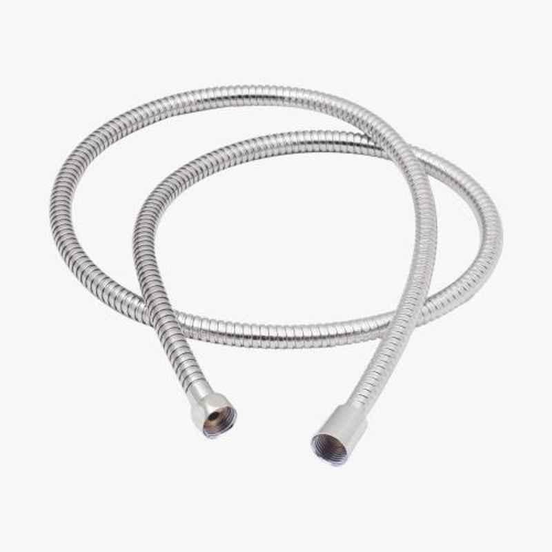 Kerovit 1.5m Silver Chrome Finish Flexible Braided Hose, KA540002