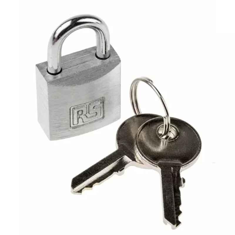 RS Pro 4x20mm Key Weatherproof Aluminium Safety Padlock, 8274408