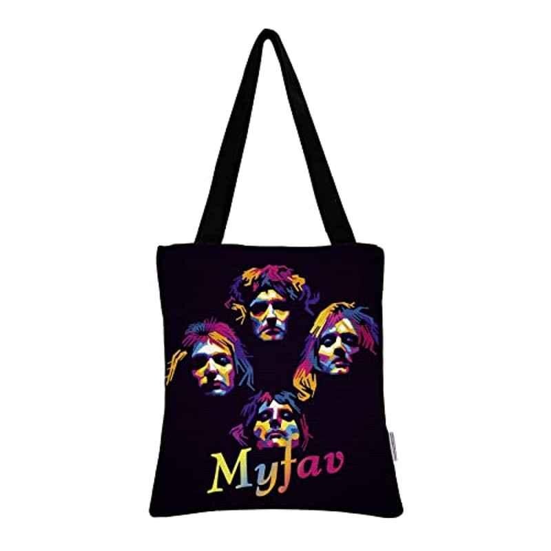 My Fav Cotton Printed Canvas Tote Bag, MFCTB015
