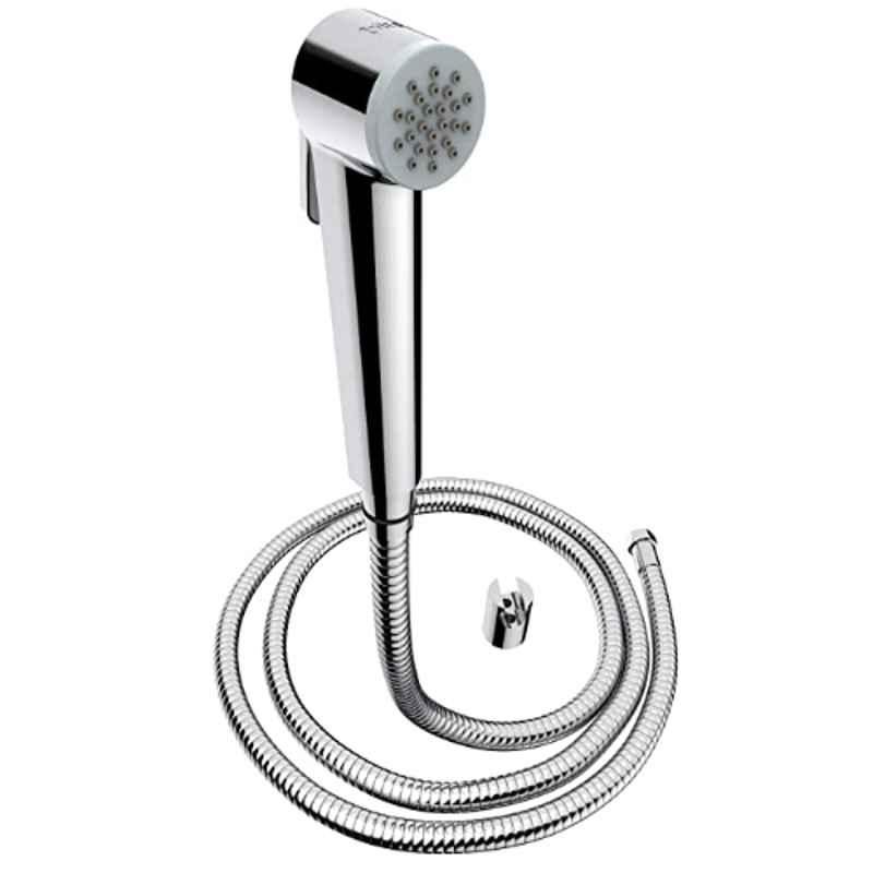 Biut Pearl 15mm ABS Chrome Finish Health Faucet with Brass Inserts, 1m Hose Pipe & Hook, HF-5121
