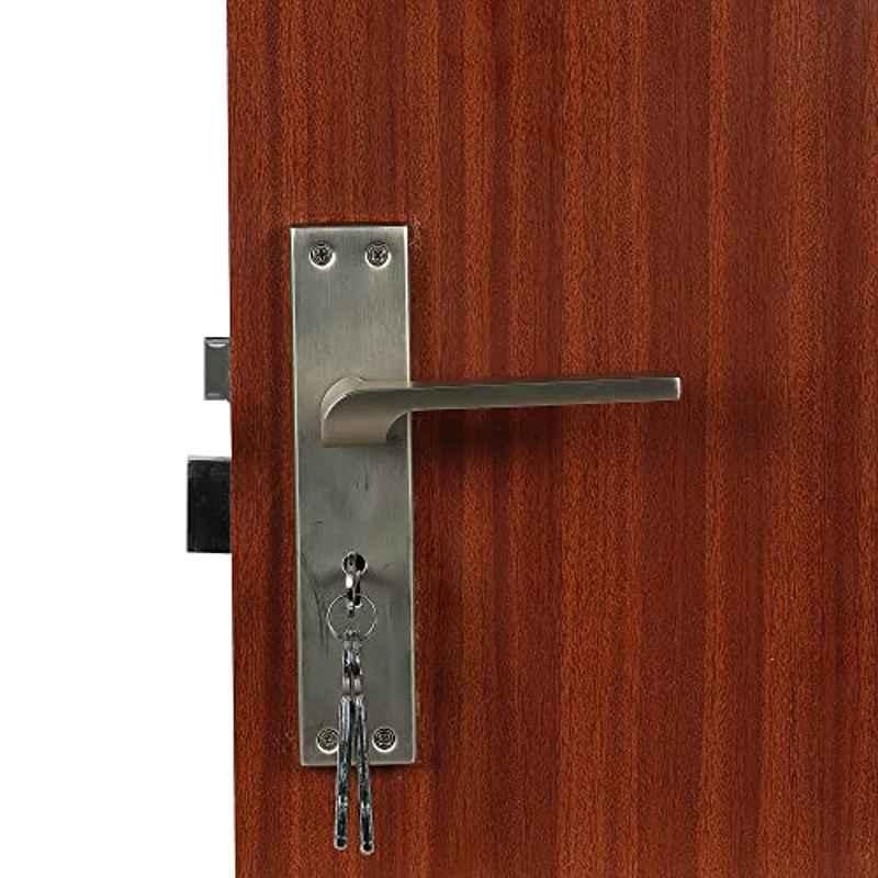 Voltizi 70mm â€ŽZinc â€ŽSatin Finish Mortise Door Long Keyed Lock Set for Main Door Long Keyed, CRZ020