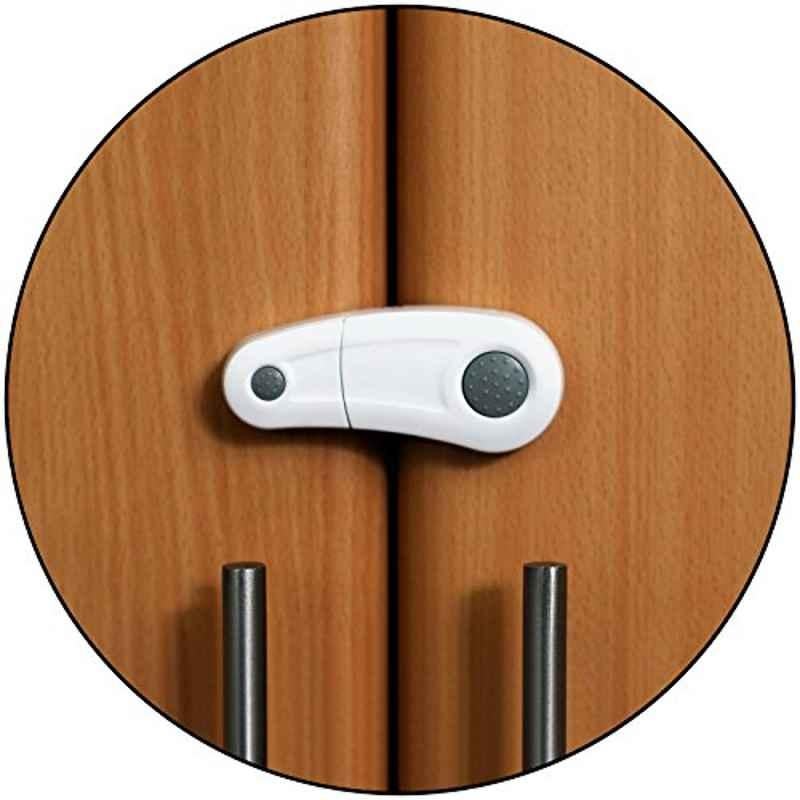 Safe-O-Kid 9.3cm Grey Child Safety Cabinet Lock, SOK9LOC6P041 (Pack of 12)