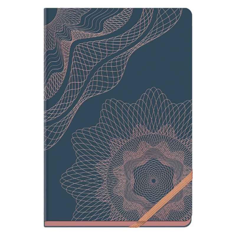 Navneet Gold Rush HQ A5 192 Pages Single Line Case Bound Notebook Diary with Cotton Cover, 27066-4