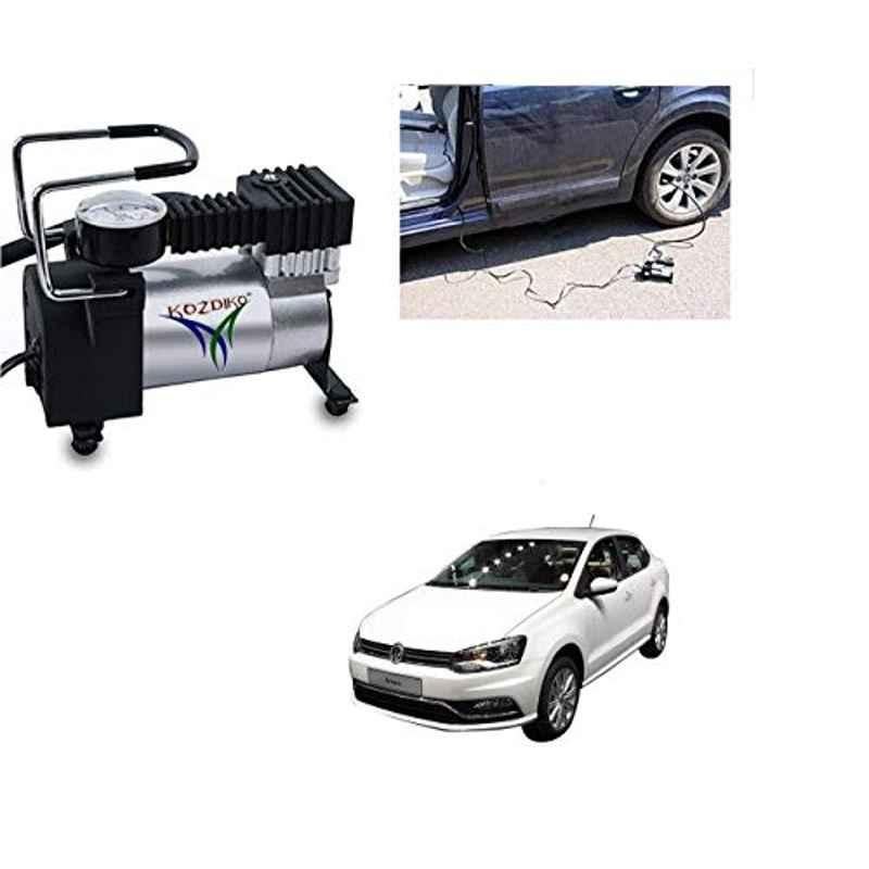Kozdiko 12V DC Heavy Duty Metal Tyre Inflator for Volkswagen Ameo, Tyre_Inflator_D13