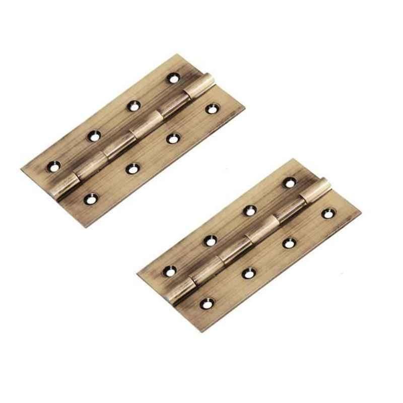 Smart Shophar 3x.75x1.5 inch Brass Antique Butt Hinge, SHA10HG-BUTT-AN3X.75X1.5-P2 (Pack of 2)