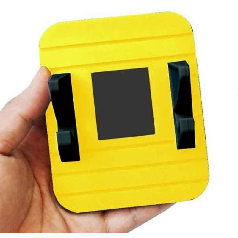 Portronics Pivot 2 Yellow Rubber Mat Mobile Holder For 3-6.5 Inch Devices, POR 816 (Pack of 5)