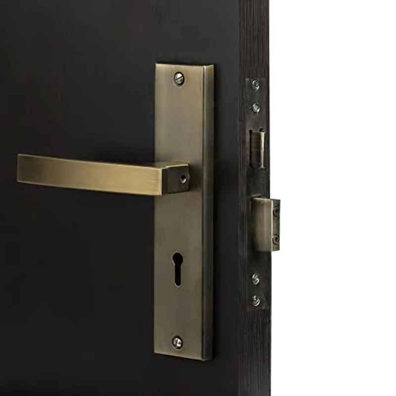 Homexpert MG308 Stainless Steel Antique Brass Finish 6 Lever Heavy Duty Mortise Door Lock Set