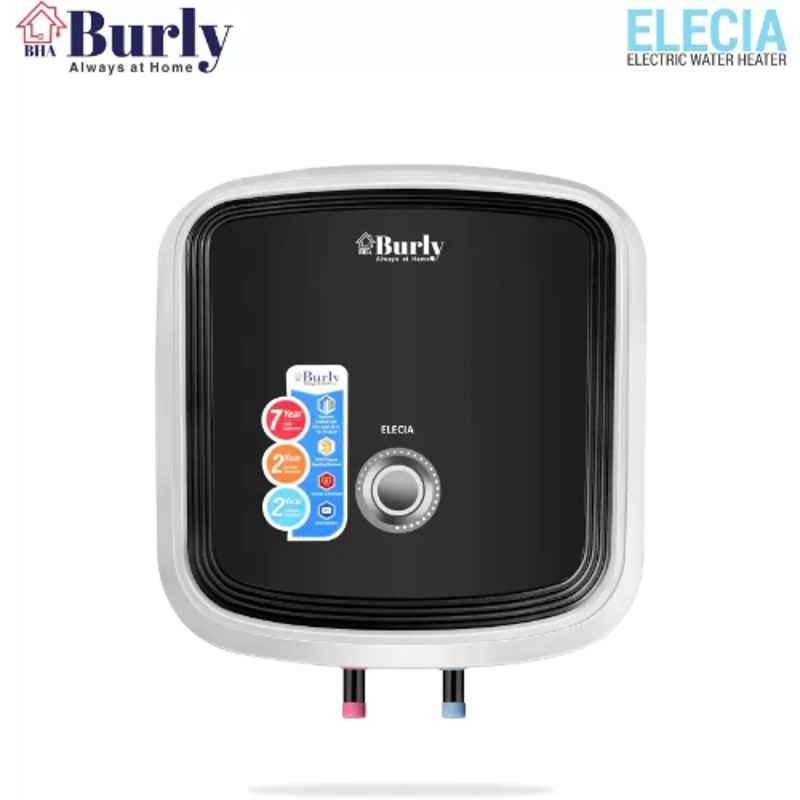 Burly ELECIA 25 Litre 2000W White & Black Storage Water Geyser