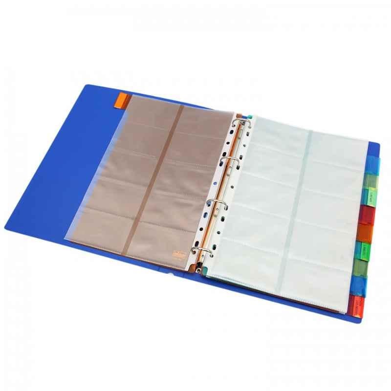 Solo A4 Blue 500 Cards Business Card Holder, BC807 (Pack of 2)