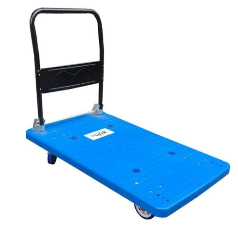 Voltz 500kg Moving Platform Plastic Hand Blue Trolley with 360 Degree Swivel Wheels with 6 Months Warranty, VZ-PH500