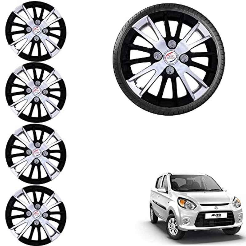 Auto Pearl 4 Pcs 12 inch ABS Black & Grey Car Wheel Cover Set for Maruti Suzuki Alto 800 2020