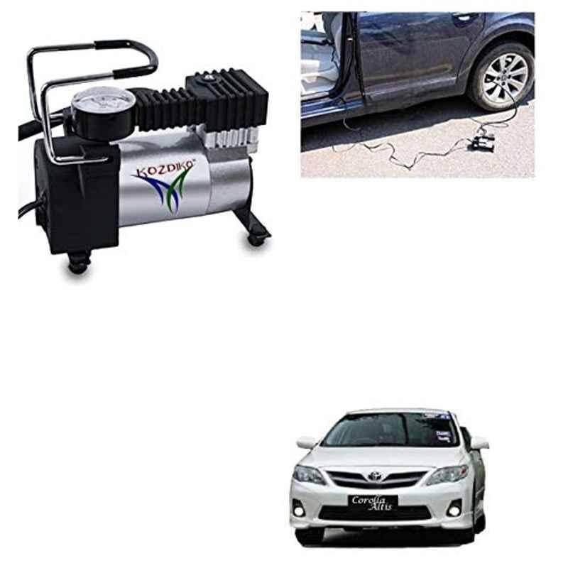 Kozdiko 12V DC Heavy Duty Metal Tyre Inflator for Toyota Corolla Old Altis, Tyre_Inflator_D27