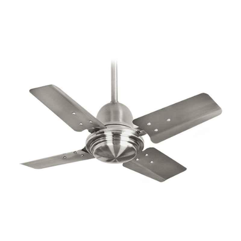 Breezalit Riveria 70W Brush Steel Designer Ceiling Fan, BZ074, Sweep: 600 mm