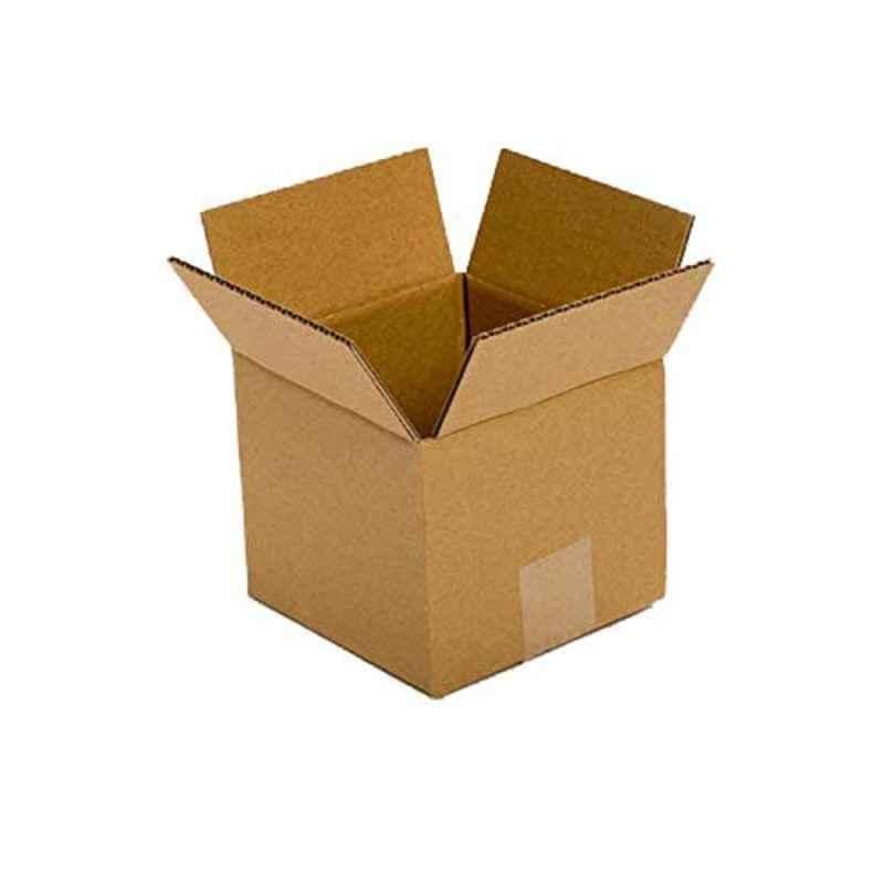 ABS 4x4x5 inch 3 Ply Paper Brown Square Corrugated Box, ABS130 (Pack of 100)