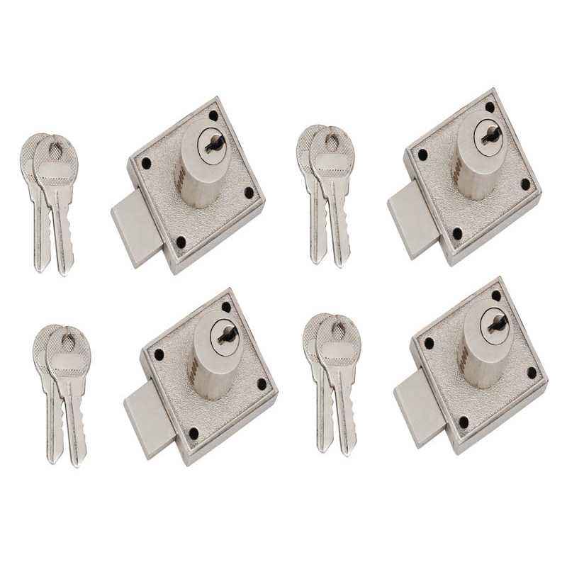 Smart Shophar 35mm Zinc Gold Silver Jack Pott Multipurpose Locks, 54210-MPLJ-GS35-P4 (Pack of 4)