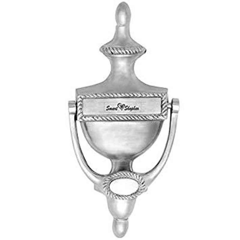 Smart Shophar 6 inch Brass Silver Georgion Door Knocker, SHA10DK-GEOR-NS06-P1