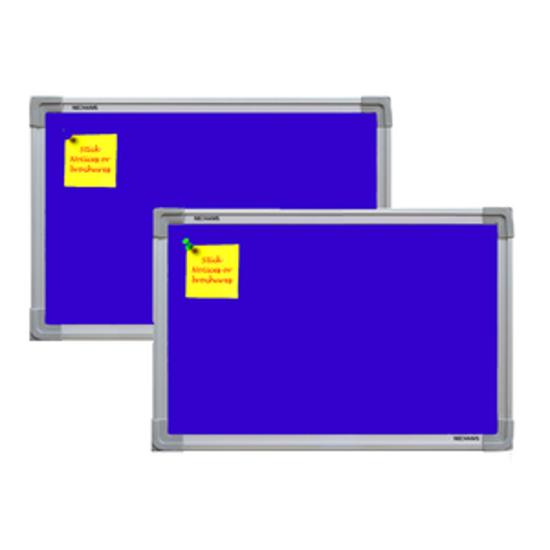 Nechams Notice Board Economy Combo Pack of 2 units Color Blue NBBLU151TF2PK