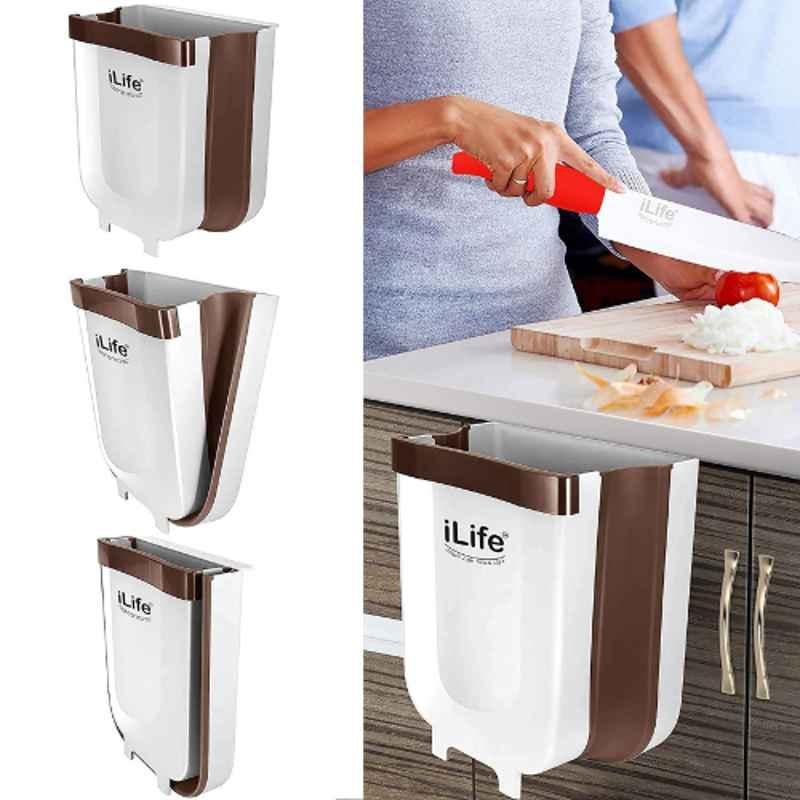 iLife 9.84x6.89x11.42inch Vertical Folding Trash Can
