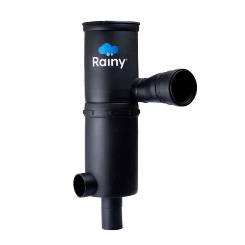 Rainy 340lpm Stainless Steel Black Self Cleaning & Dual Intensity Rainwater Harvesting Filter, FL-300