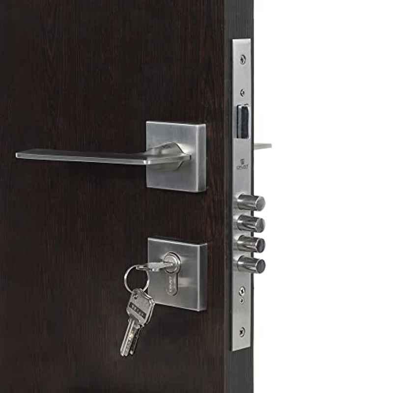 Handle Waala Rose Bentley-R-BSK 60mm Stainless Steel Silver One Side Key Mortise Door Lock Set