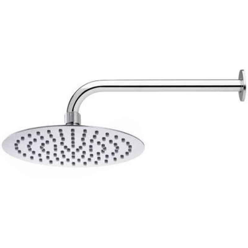 Logger 4 inch Stainless Steel Chrome Round Shower Head with 9 inch Arm, L5002006L50120061A