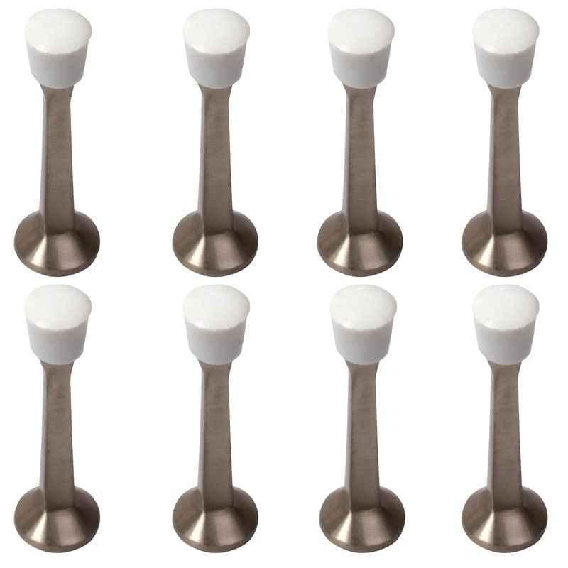Screwtight 3 inch Zinc Antique Brass Wall Mounted Door Stopper, Z230403A-8 (Pack of 8)