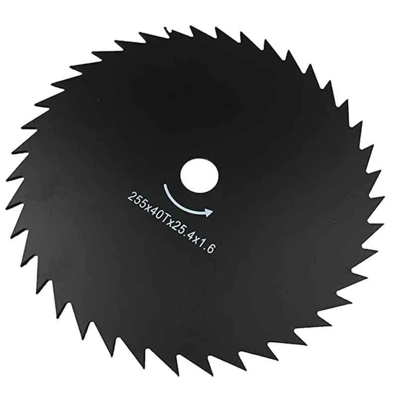 Farmo Tools 40T 10 inch Steel Black Heavy Duty Brush Cutter Blade, SNEA+003