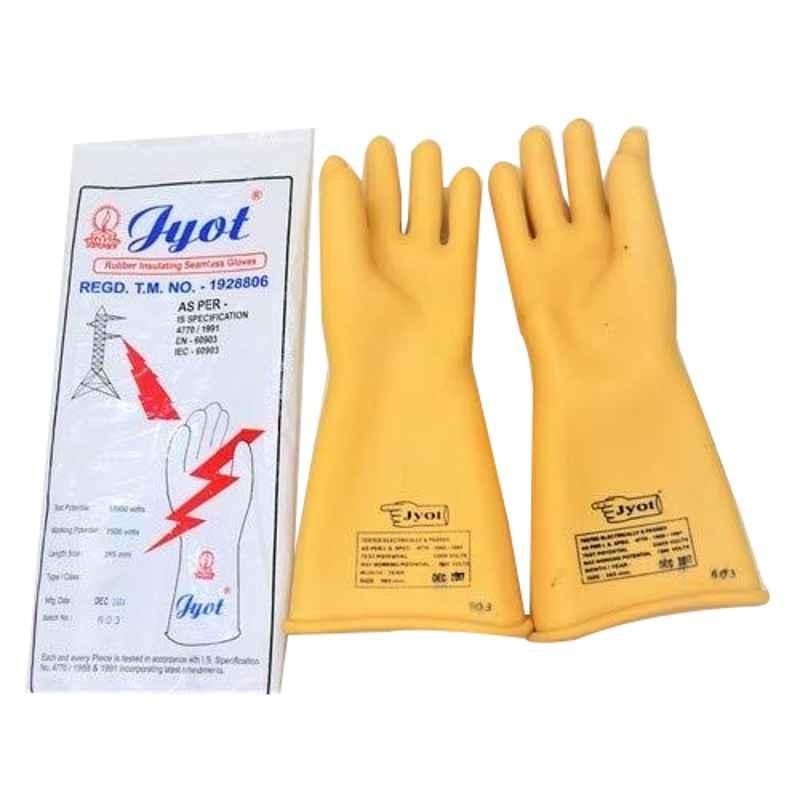 RPES JYOT 150g Seamless Electrical Rubber Hand Gloves, Size: Free (Pack of 180)