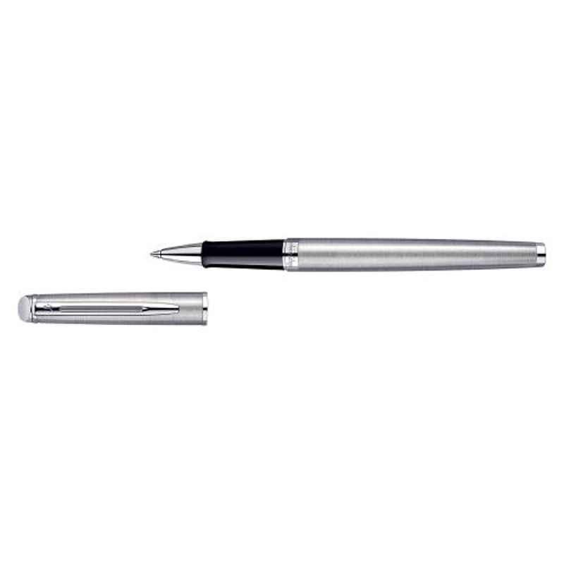 Waterman Blue Ink Hemisphere Stainless Steel CT Roller Ball Pen
