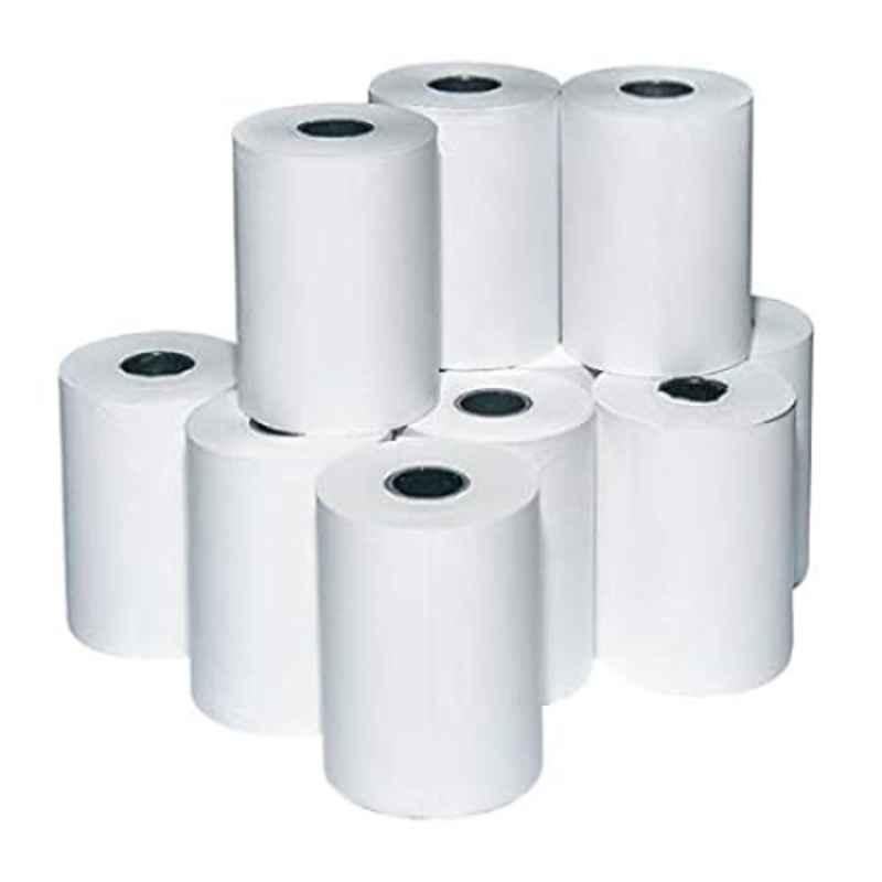 Security Store 2 inch White Thermal Paper Roll, Size: 57mmx25m (Pack of 10)