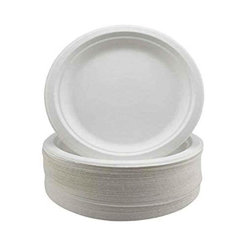 Deera 8 inch Disposable Bagasse Plate (Pack of 25)