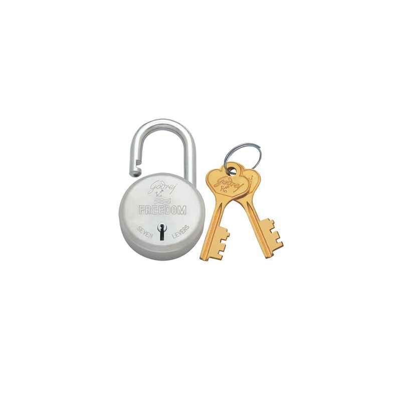Godrej Freedom 7 Levers Brass & SS Padlock (2 Keys), 3066