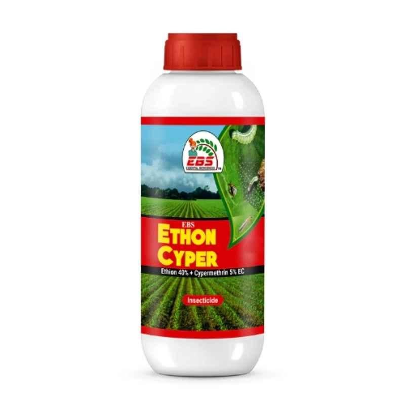 EBS Ethon Cyper 1 Litre Ethion 40% & Cypermethrin 5% EC Insecticide for All Types of Bollworms Complex on Cotton (Pack of 2)