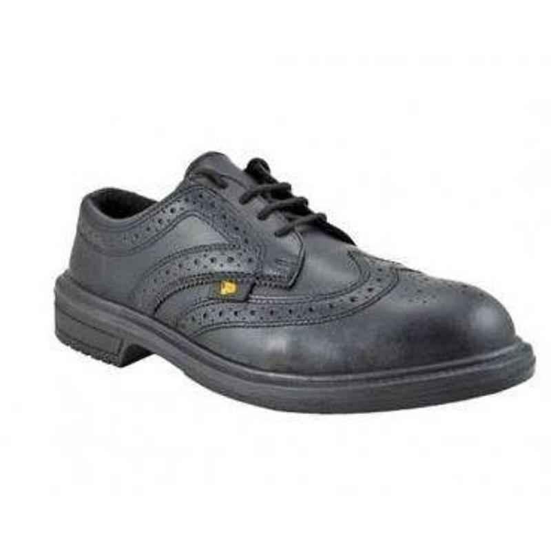 JCB Executive Steel Toe Black Work Safety Shoes, Size: 7