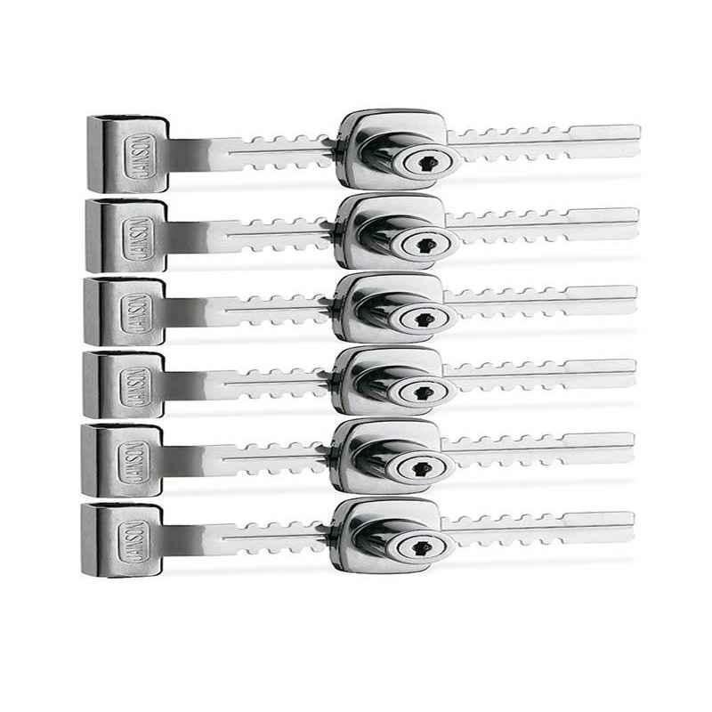 Smart Shophar 5 inch Steel Zinc Alloy Silver Tarmenet Glass Lock, SLK82GL-TARM-SL-P6 (Pack of 6)