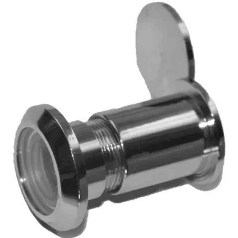 RiseOm 3 inch Brass Chrome Finish 180 deg Viewing Angle Door Eye, Z3-BELS-A8UO (Pack of 6)