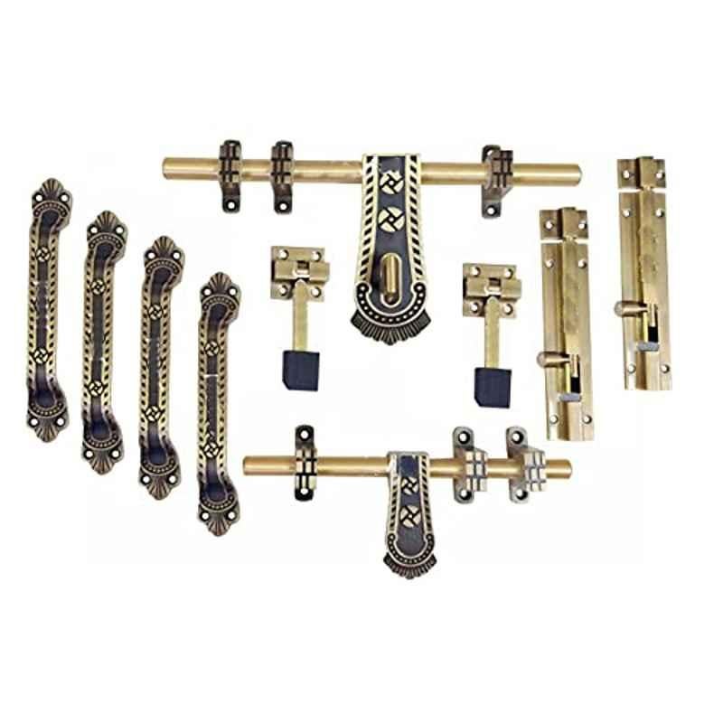 Jovial 10 Pcs Aluminium Antique Brass Double Door Fitting Accessories Kit, DoubleDoor-1026-KT-136-Copy
