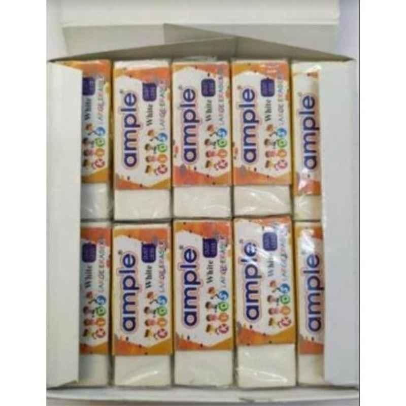 Ample White Non-Dust Jumbo Eraser, MINT003 (Pack of 100)