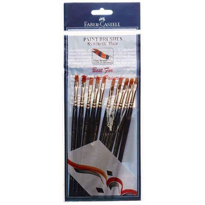 Faber-Castell Synthetic Hair Paint Brush Set, 114012 (Pack of 2)