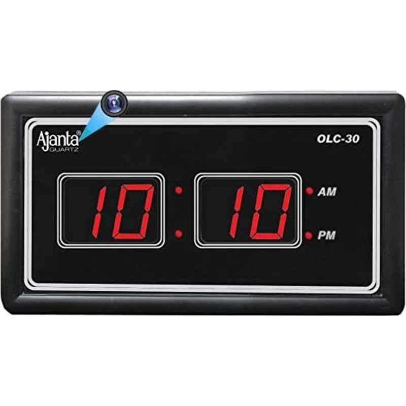 Smars 2MP Wi-Fi Digital Wall Clock Spy Camera with Aap Controlled IP Cam & SD Card Support Upto 128GB for Home, Office & Showroom