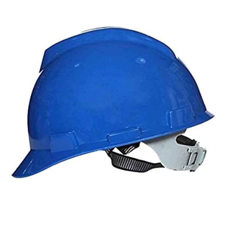 RPES HDPE Ratchet Type Blue Safety Helmet with Plastic Cradle