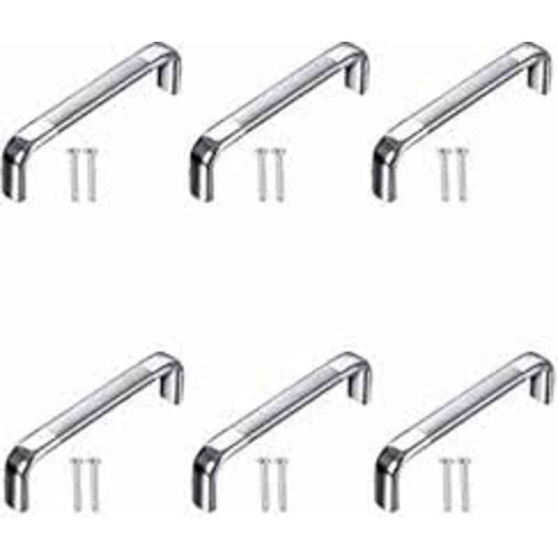 Galaxy 8 inch Stainless Steel Silver Cabinet Handle, (Pack of 6)
