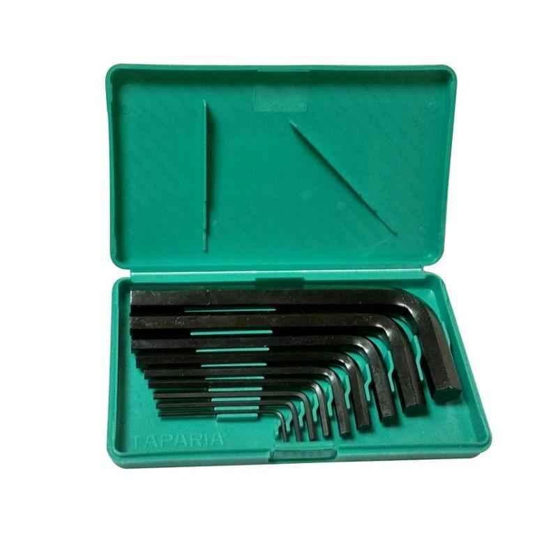 Taparia 9 Pcs Black Finish Allen Key Set in Box Packing, KM-9V