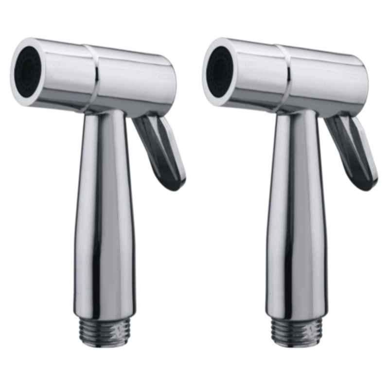 Drizzle Bullet 1/2 inch Plastic Chrome Finish Health Faucet Head, Toilet Bidet & Sink Sprayer (Pack of 2)