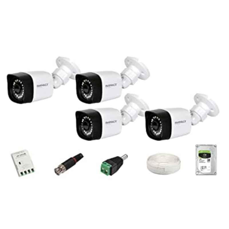 Impact by Honeywell 2MP CCTV Kit with 4 Bullet, 1TB Hard Disk & All Accessories, I-MKIT4CH-3.2